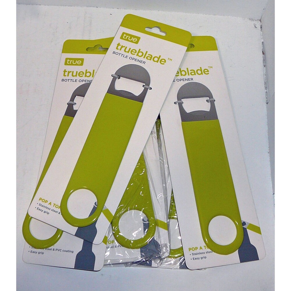 8 True Fabrications Bottle Can Opener Stainless Steel Easy Grip Long Handle 2296